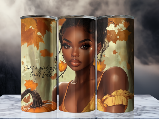 Fall Love 20 oz Skinny Tumbler Sublimation Design Digital Download PNG Instant DIGITAL ONLY, Tumbler Wrap