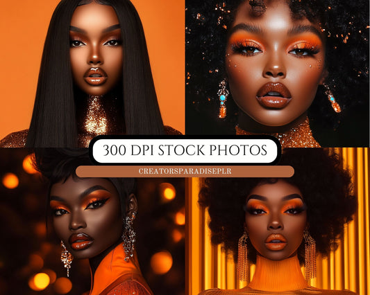 4 GLAM Make Up Stock Images PNG, Make Up Melanin Woman, PNG Images Melanin Stock Photos,Png Black Art Digital Download