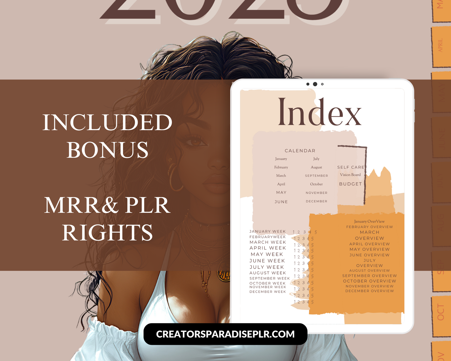 Hyperlinked DFY 2025 Digital Monthly Planner, Daily Planner, Monthly Planner, PLR & MRR s, digital products, Done for you