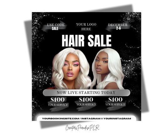 HAIR FLYER, Beauty Flyer, Instagram Flyer, Social Media Flyer, Digital Marketing, Brand Flyer