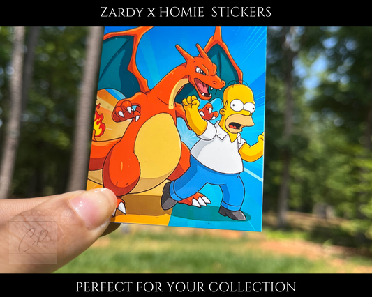 HOMIE/ZARD – Funny 2.5x3 Waterproof Decal, Vivid Colors, TV Show Cartoon Mashup, Durable Vinyl Sticker/ Stickers/Decals
