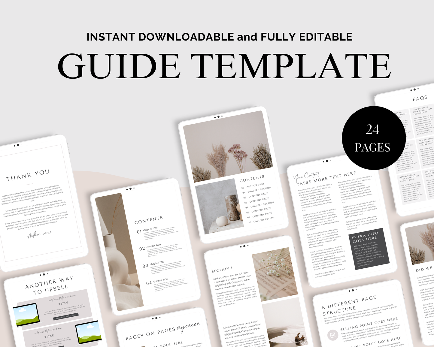 Guide/Ebook Template |Canva | Business Guide Template |Canva Template| Lead Magnet | Course Creator Template