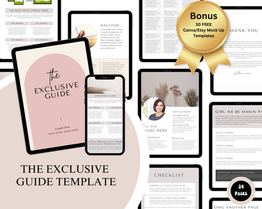 Guide/Ebook Template |Canva | Business Guide Template |Canva Template| Lead Magnet | Course Creator Template