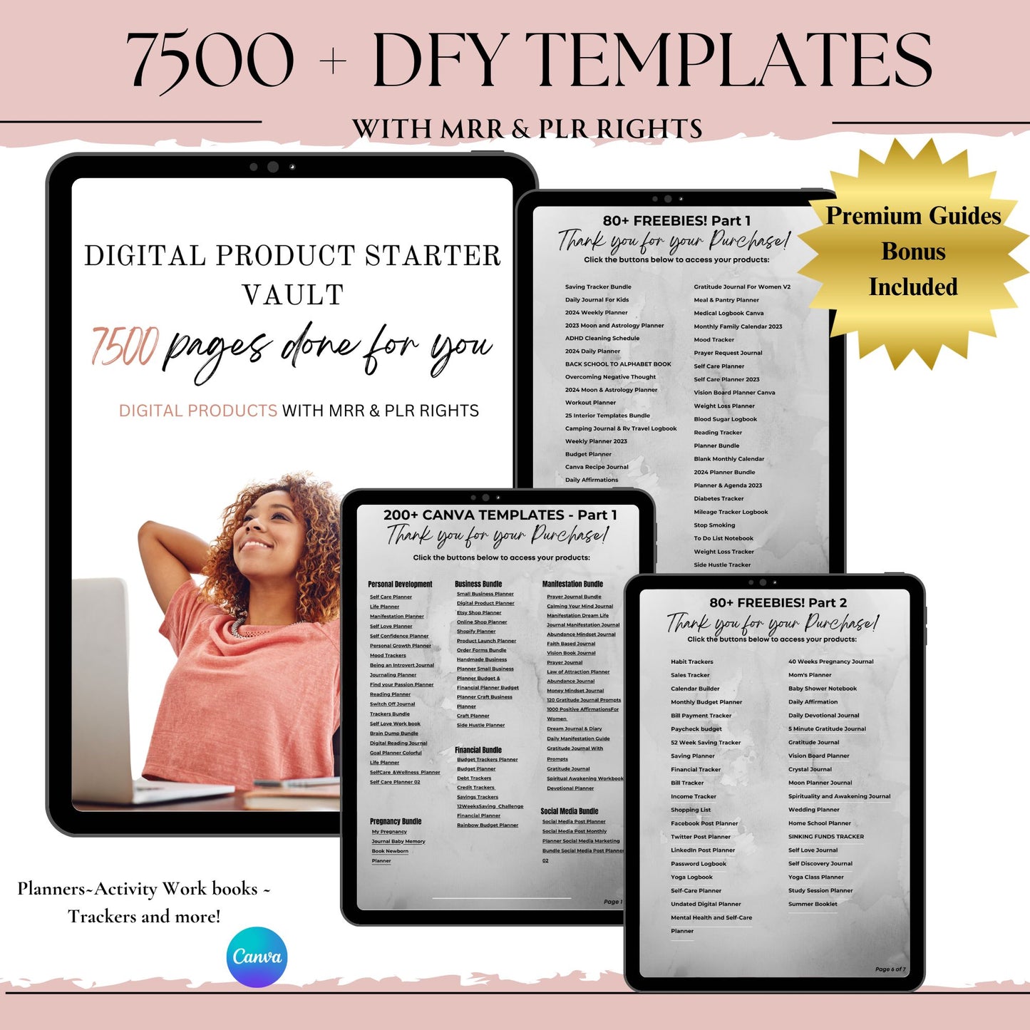 7500 + Done For You MRR PLR Digital Product Starter Vault Bundle DFY Templates w/ Master Resell Rights Bonus Guides Included (Copy)