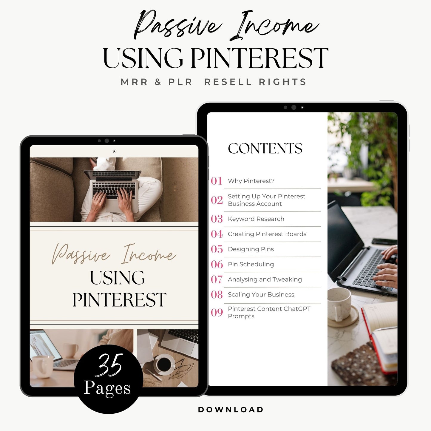 Passive Income with Pinterest w Master Resell Rights &Private Label Rights