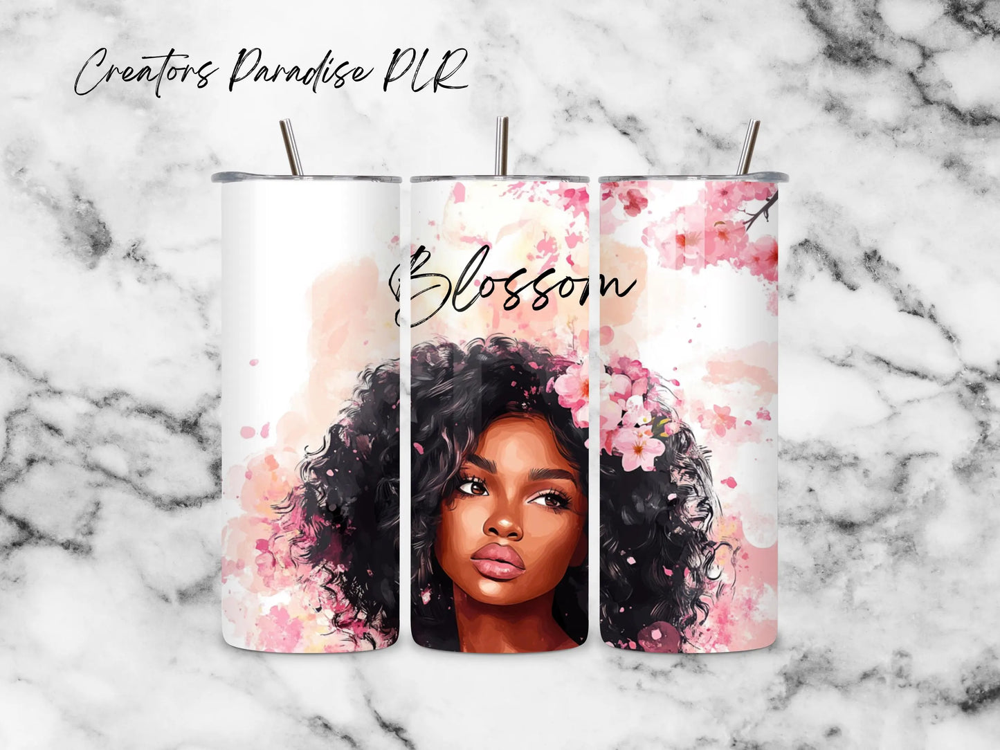 Blossom 20 oz Skinny Tumbler Sublimation Design Digital Download PNG Instant DIGITAL ONLY, Tumbler Wrap