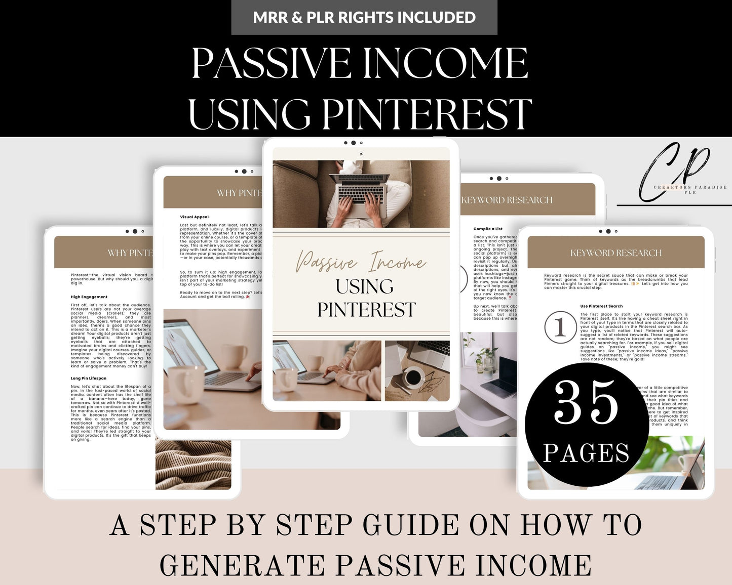 Passive Income with Pinterest w Master Resell Rights &Private Label Rights