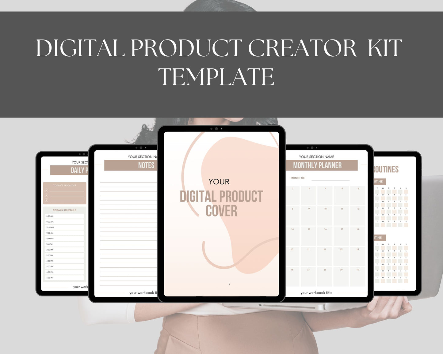 MRR & PLR  DIGITAL PRODUCT CREATOR KIT TEMPLATE/ 30 ETSY MOCKUP TEMPLATES INCLUDED