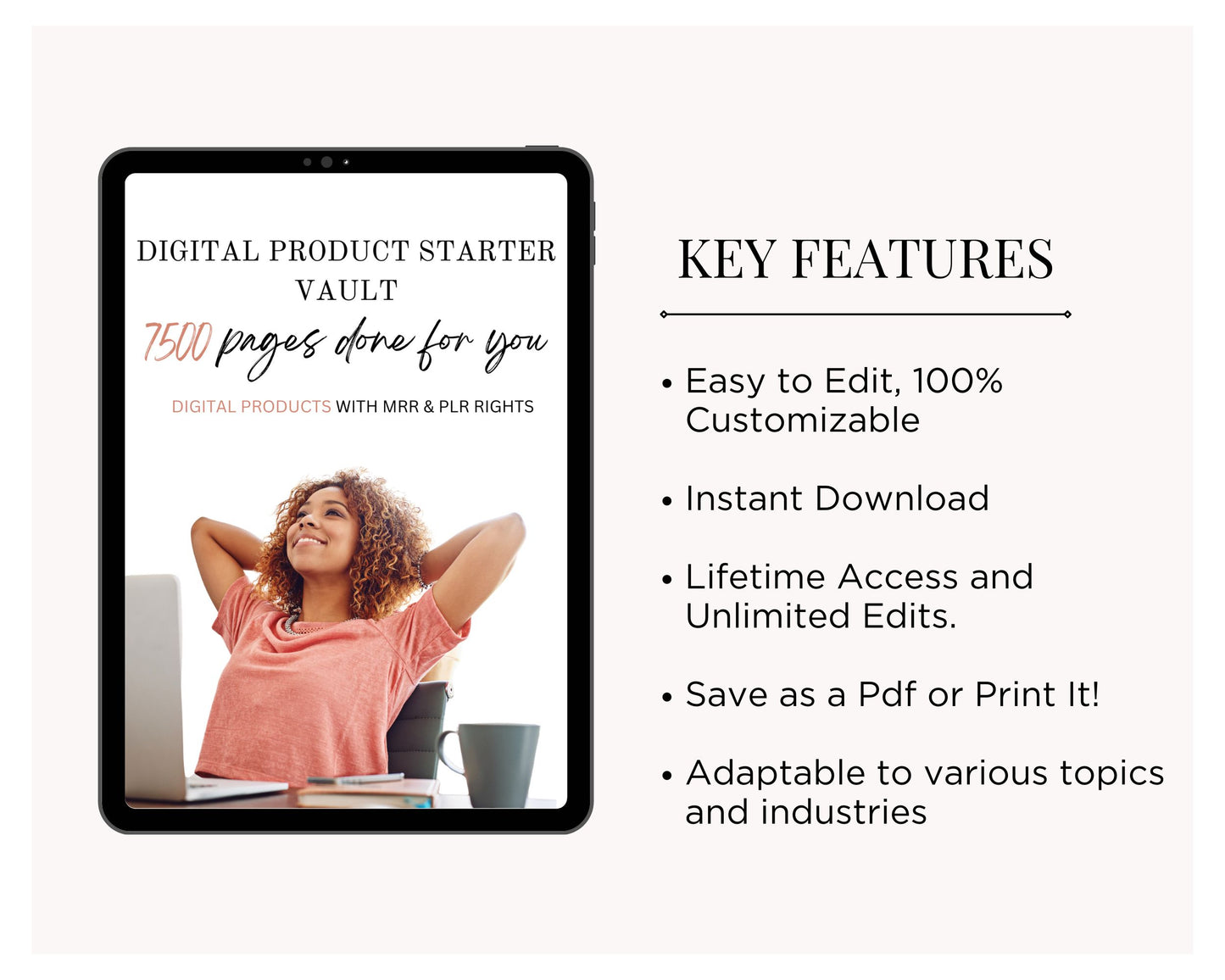 7500 + Done For You MRR PLR Digital Product Starter Vault Bundle DFY Templates w/ Master Resell Rights Bonus Guides Included (Copy)