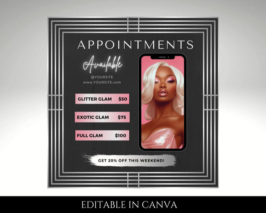 HAIR FLYER, Beauty Flyer, Instagram Flyer, Social Media Flyer, Digital Marketing, Brand Flyer